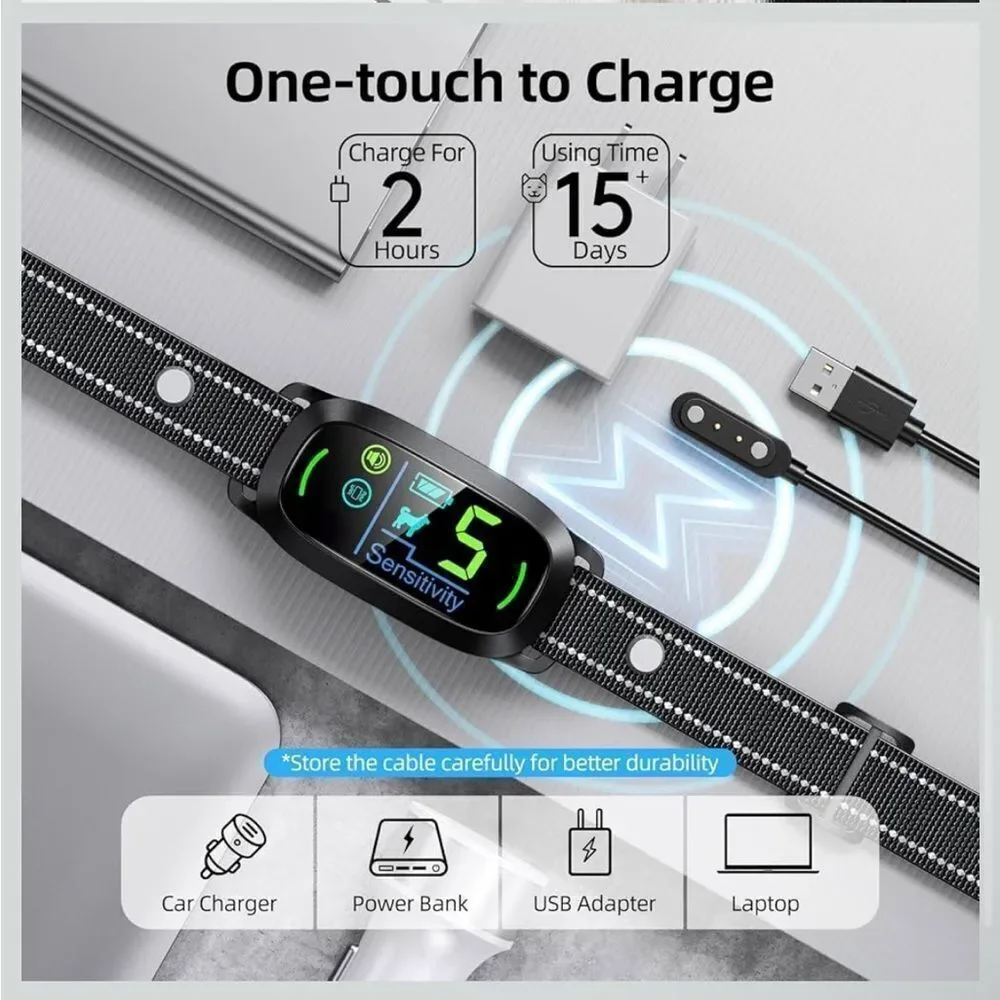 FARAFROG (NEW) Smart Rechargeable Dog Bark Control Collar (For All Dog Sizes)